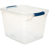 United Solutions Cleverstore Clear Latching Storage Tote w/Lid 30 Quart 16-7/8 x 13-3/8 x 11-1/2 - Pkg Qty 8