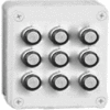 Vynckier Vm775-Pbm9 Vm 7" X 7" X 5" Non-Metallic Enclosure, Nine 22.5mm Push Button Holes -Min Qty 2