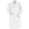 Red Kap&#174; Men's Button-Front Lab Coat, White, Poly/Cotton, L