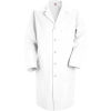 Red Kap&#174; Men's Lab Coat, White, Poly/Combed Cotton, Regular, 34&quot;