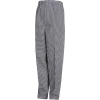 Chef Designs Baggy Chef Pants, W/Zipper Fly, Black/White Check, Polyester/Cotton, 2XL