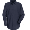 Red Kap® Men's Wrinkle-Resistant Cotton Work Shirt Long Sleeve Regular-3XL Dark Navy SC30