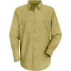 Red Kap® Men's Wrinkle-Resistant Cotton Work Shirt Long Sleeve Regular-S Khaki SC30-SC30KHRGS