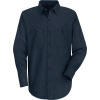 Red Kap® Men's Wrinkle-Resistant Cotton Work Shirt Long Sleeve Regular-4XL Navy SC30-SC30NVRG4X