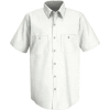 Red Kap® Men's Wrinkle-Resistant Cotton Work Shirt Short Sleeve 3XL White SC40-SC40WHSS3XL
