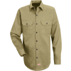 Red Kap® Men's Deluxe Heavyweight Cotton Shirt Long Sleeve Regular-L Khaki SC70-SC70KHRGL