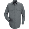 Red Kap® Men's Heathered Poplin Uniform Shirt Long Sleeve Navy Regular-XL SH10-SH10NVRGXL