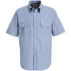 Red Kap® Men's Deluxe Short Sleeve Uniform Shirt White/Blue Pin Stripe SL60-SL60WBSSLXL