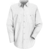Red Kap® Men's Industrial Stripe Work Shirt Long Sleeve White/Charcoal Stripe Long-L SP10