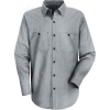 Red Kap® Men's Industrial Stripe Work Shirt Long Sleeve Charcoal Blue/White Stripe Reg-XL SP10