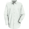 Red Kap® Men's Industrial Stripe Work Shirt Long Sleeve White/Green Stripe Regular-3XL SP10