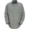 Red Kap® Men's Micro-Check Uniform Shirt Long Sleeve Hunter/Khaki Check Long-2XL SP10