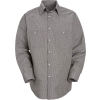 Red Kap® Men's Micro-Check Uniform Shirt Long Sleeve Khaki/Black Check Regular-5XL SP10