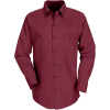 Red Kap® Men's Industrial Work Shirt Long Sleeve Burgundy Regular-M SP14