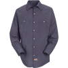 Red Kap® Men's Geometric Micro-Check Work Shirt Blue/Charcoal Microcheck Regular-3XL SP14
