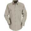 Red Kap® Men's Industrial Work Shirt Long Sleeve Khaki Regular-M SP14