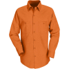 Red Kap® Men's Industrial Work Shirt Long Sleeve Orange Long-L SP14