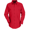 Red Kap® Men's Industrial Work Shirt Long Sleeve Red Long-4XL SP14