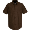 Red Kap® Men's Industrial Work Shirt Short Sleeve Chocolate Brown L SP24