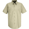 Red Kap® Men's Industrial Work Shirt Short Sleeve Light Tan Long-5XL SP24