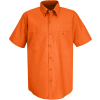 Red Kap® Men's Industrial Work Shirt Short Sleeve Orange M SP24