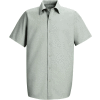 Red Kap® Men's Specialized Pocketless Polyester Work Shirt Short Sleeve Light Gray L SP26