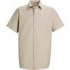 Red Kap® Men's Specialized Pocketless Polyester Work Shirt Short Sleeve Light Tan 2XL SP26