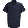Red Kap® Men's Specialized Pocketless Polyester Work Shirt Short Sleeve Navy XL SP26