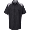 Red Kap® Men's Motorsports Shirt Short Sleeve Long-XL Silver/Black SP28