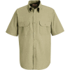 Red Kap® Men's Solid Dress Uniform Shirt Short Sleeve Light Tan 2XL SP60
