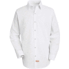 Red Kap® Men's Specialized Pocketless Polyester Work Shirt Long Sleeve White Long-XL SS16