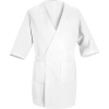 Red Kap® Collarless Butcher Wrap W/Exterior Pockets, White, Polyester/Combed Cotton, L
