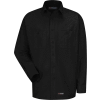 Wrangler® Men's Canvas Long Sleeve Work Shirt Black Regular-4XL-WS10BKRG4XL