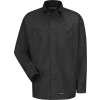 Wrangler® Men's Canvas Long Sleeve Work Shirt Charcoal Regular-XL-WS10CHRGXL