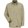 Wrangler® Men's Canvas Long Sleeve Work Shirt Khaki Regular-2XL-WS10KHRGXXL