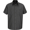 Wrangler® Men's Canvas Short Sleeve Work Shirt Charcoal XL-WS20CHSSXL