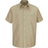 Wrangler® Men's Canvas Short Sleeve Work Shirt Khaki M-WS20KHSSM