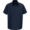 Wrangler® Men's Canvas Short Sleeve Work Shirt Navy M-WS20NVSSM