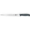 Victorinox 10 Slicer Knife, Semi-flexible, Pointed, Serrated Blade, Black Fibrox Handle 40546