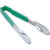 9.5" 1 Piece Utility Tong - Green - Pkg Qty 12