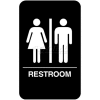 Vollrath, Restroom Braille Symbol Sign, 5633, 6" X 9"