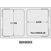Vollrath, Miramar Cookware Single Size Template, 8243014, Two Small Food Pan, Stainless, Plain Edge