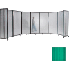 Portable Mobile Room Divider, 5'x14' Polycarbonate, Green
