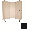 Portable Mobile Room Divider, 6' Black