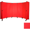 Portable Mobile Room Divider, 6'x10" Red