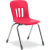 Virco® N916 The Metaphor® Stacking Chair 16", Red With Chrome - Pkg Qty 4
