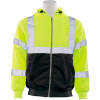 ERB™ 62986, W378 Aware Wear Hi-Vis Zipper Sweatshirt , Class 3, Hi-Vis Lime/Black, L
