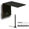 Baseboarders® Premium & Basic Series Baseboard Wall Bracket, White Alternative Mounting Method