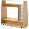 Whitney Brothers Mobile Dress-Up Center with Trays and Mirror - Natural