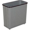Rectangular Wastebasket, Gray, 30 Quart, 17"W X 15"H X 8"D - Pkg Qty 3